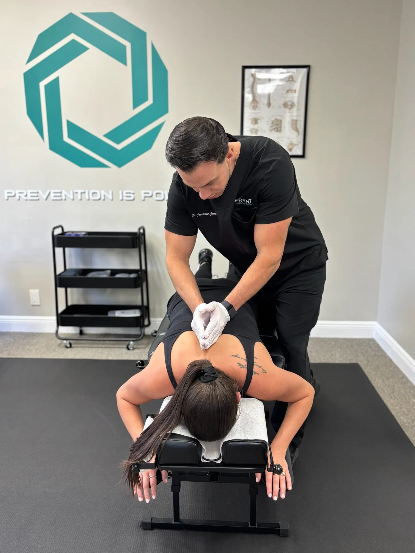 Hands-on chiropractic treatment at PRVNT.